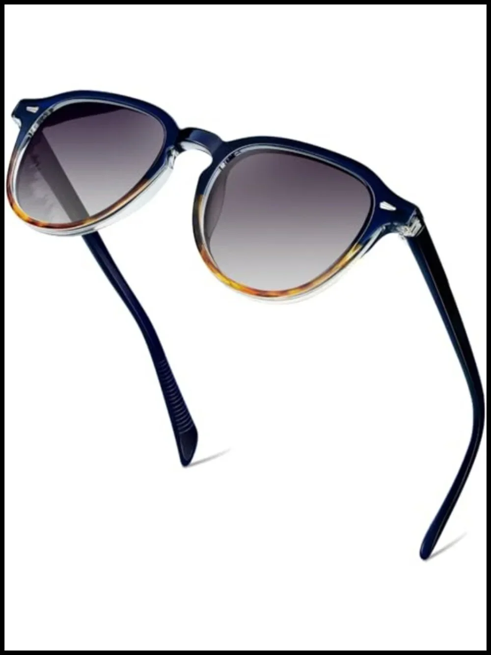 Vintage Round Sunglasses Polarized UV400 TR90 Frame Acetate Temples